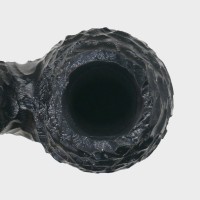Peterson Dracula XL02 Rusticated Ebony Nickel Mounted Fishtail Pipe (PE3293)