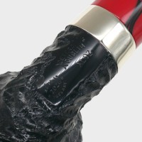 Peterson Dracula XL02 Rusticated Ebony Nickel Mounted Fishtail Pipe (PE3293)