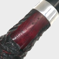 Peterson Sherlock Holmes Mycroft Rustic Silver Mounted P Lip Pipe (PE3301)