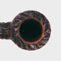 Peterson Derry Rustic 606 Nickel Mounted 9mm Filter Fishtail Pipe (PE3304)
