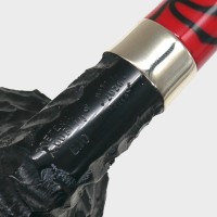 Peterson Dracula B10 Rusticated Ebony Nickel Mounted Fishtail Pipe (PE3308)