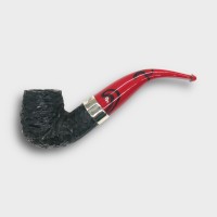 Peterson Dracula XL90 Rusticated Ebony Nickel Mounted Fishtail Pipe (PE3316)