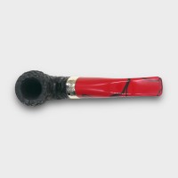 Peterson Dracula XL90 Rusticated Ebony Nickel Mounted Fishtail Pipe (PE3316)