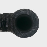 Peterson Dracula XL90 Rusticated Ebony Nickel Mounted Fishtail Pipe (PE3316)