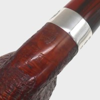 Peterson Irish Harp 221 Sandblast Silver Mounted Fishtail Pipe (PE3317)