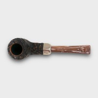 Peterson Derry Rustic 150 Nickel Mounted 9mm Filter Fishtail Pipe (PE3322)