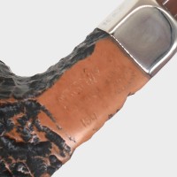 Peterson Derry Rustic 150 Nickel Mounted 9mm Filter Fishtail Pipe (PE3322)