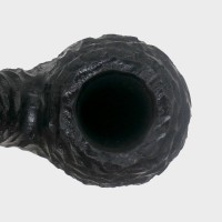 Peterson Dracula XL02 Rusticated Ebony Nickel Mounted Fishtail Pipe (PE3323)