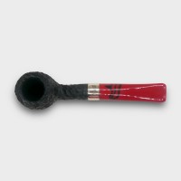 Peterson Dracula XL105 Rusticated Ebony Nickel Mounted Fishtail Pipe (PE3324)