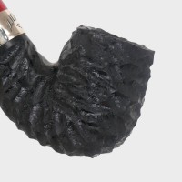 Peterson Dracula XL90 Rusticated Ebony Nickel Mounted Fishtail Pipe (PE3325)