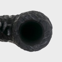 Peterson Dracula XL90 Rusticated Ebony Nickel Mounted Fishtail Pipe (PE3325)
