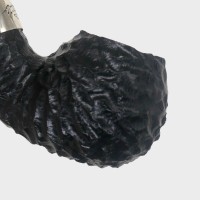 Peterson Dracula 03 Rusticated Ebony Nickel Mounted Fishtail Pipe (PE3330)