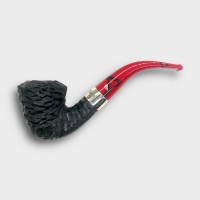 Peterson Dracula B10 Rusticated Ebony Nickel Mounted Fishtail Pipe (PE3336)