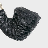 Peterson Dracula B10 Rusticated Ebony Nickel Mounted Fishtail Pipe (PE3336)