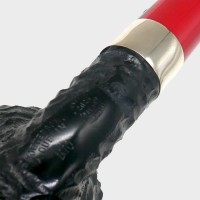 Peterson Dracula B10 Rusticated Ebony Nickel Mounted Fishtail Pipe (PE3336)
