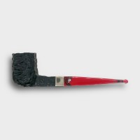 Peterson Dracula 444 Rusticated Ebony Nickel Mounted Fishtail Pipe (PE3337)