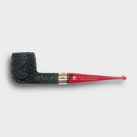 Peterson Dracula 15 Rusticated Ebony Nickel Mounted Fishtail Pipe (PE3341)