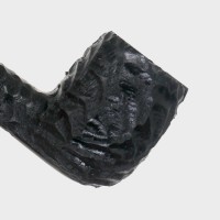 Peterson Dracula 15 Rusticated Ebony Nickel Mounted Fishtail Pipe (PE3341)