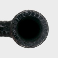 Peterson Dracula 15 Rusticated Ebony Nickel Mounted Fishtail Pipe (PE3341)