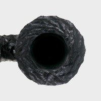 Peterson Dracula B10 Rusticated Ebony Nickel Mounted Fishtail Pipe (PE3342)