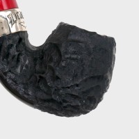 Peterson Dracula 230 Rusticated Ebony Nickel Mounted Fishtail Pipe (PE3370)
