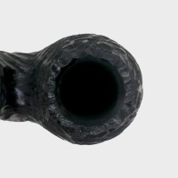 Peterson Dracula 230 Rusticated Ebony Nickel Mounted Fishtail Pipe (PE3370)