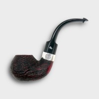 Peterson Sherlock Holmes Lestrade Sandblasted Silver Mounted P Lip Pipe (PE3373)