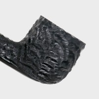 Peterson Dracula 608 Rusticated Ebony Nickel Mounted Fishtail Pipe (PE3374)