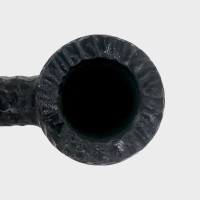 Peterson Dracula 608 Rusticated Ebony Nickel Mounted Fishtail Pipe (PE3374)