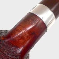 Peterson Irish Harp 03 Sandblast Silver Mounted Fishtail Pipe (PE3377)