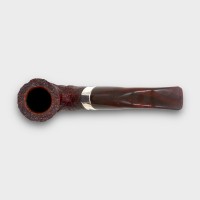 Peterson Irish Harp 05 Sandblast Cumberland Bent Silver Mounted Fishtail Pipe (PE3378)