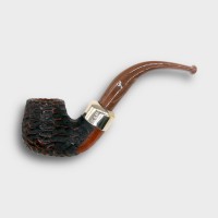 Peterson Derry Rustic 230 Nickel Mounted 9mm Filter Fishtail Pipe (PE3382)