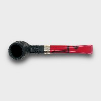 Peterson Dracula 15 Rusticated Ebony Nickel Mounted Fishtail Pipe (PE3389)