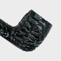 Peterson Dracula 15 Rusticated Ebony Nickel Mounted Fishtail Pipe (PE3389)