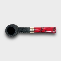 Peterson Dracula XL105 Rusticated Ebony Nickel Mounted Fishtail Pipe (PE3390)