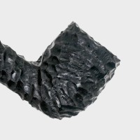 Peterson Dracula XL105 Rusticated Ebony Nickel Mounted Fishtail Pipe (PE3390)