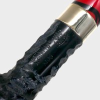 Peterson Dracula XL105 Rusticated Ebony Nickel Mounted Fishtail Pipe (PE3390)