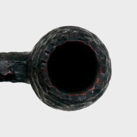 Peterson Junior Canted Apple Rusticated Nickel Mounted Fishtail Pipe (PE3395)