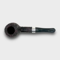 Peterson Pub Rustic Silver Mounted Straight P Lip Pipe (PE3396)