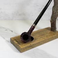 Peterson Churchwarden Rustic D17 Nickel Mounted Fishtail Pipe (PEC231)