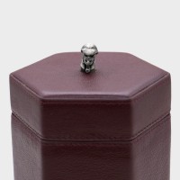Peterson Oxblood Sherlock Holmes Tobacco Jar - Red Leather