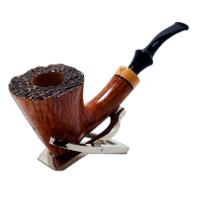 Ariberto Paronelli Volkan Oro Flame Grain Briar Fishtail Pipe (ART002)