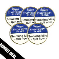 Bundle Deal - Peterson University Flake Pipe Tobacco - 5 x 50g Tin