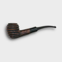 Real Briar Rustic Bent 9mm Filter Fishtail Pipe (RB006)