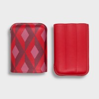 Recife Red Patterned Cigar Case - 3 Cigar Capacity