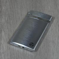 Rattrays Alfie Flat Jet Flame Lighter - Chrome Satin (End of Line)