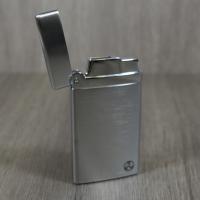 Rattrays Alfie Flat Jet Flame Lighter - Chrome Satin (End of Line)