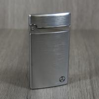 Rattrays Alfie Flat Jet Flame Lighter - Chrome Satin (End of Line)