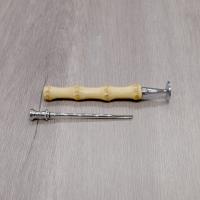 Rattrays Thin Caber Rings Pipe Tamper - Light Bamboo