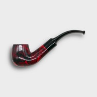 Sarome Pearwood Red Moss Bent Metal Filter Fishtail Pipe (SAR016)